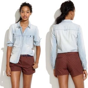 🍉 Madewell Vntge Polka Dot Tailored Shorts